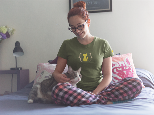 Bracketed Cat-Womens Tee