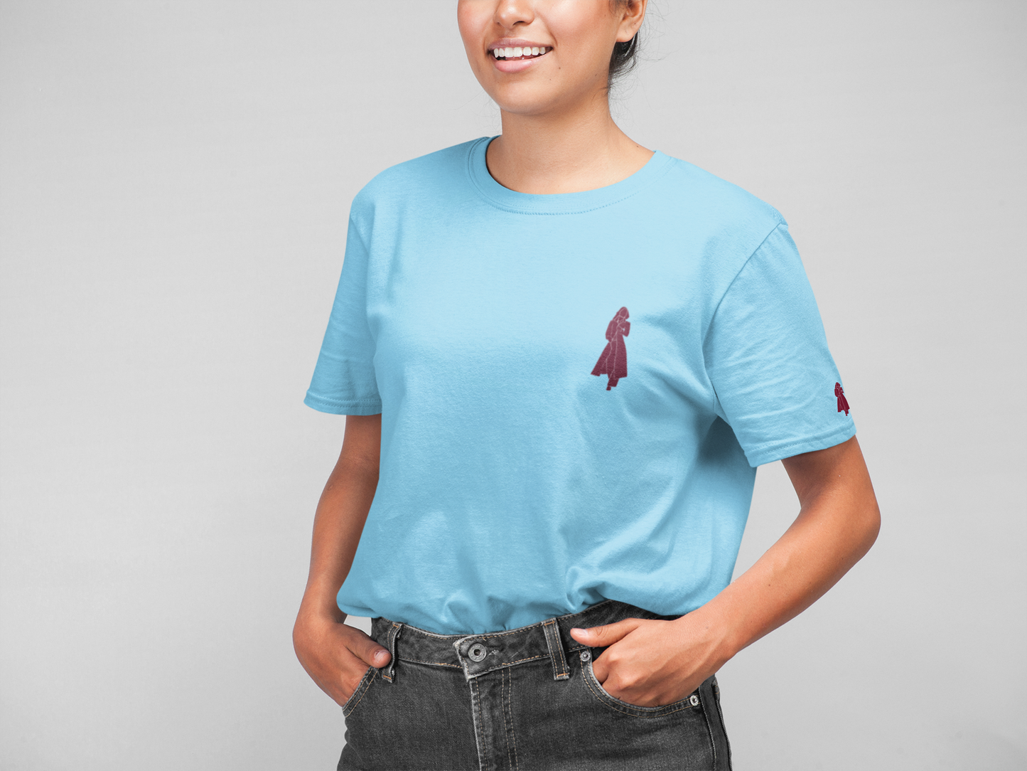 Girl in Long Coat, Womens Tee